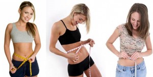 women measuring their belly
