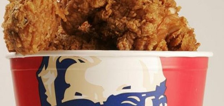 A bucket of Kentucky Fried Chicken